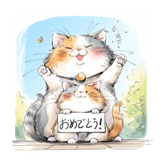 [LINEスタンプ] nobu_cyan cat02