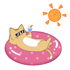 [LINEスタンプ] 夏のねこ達 '24