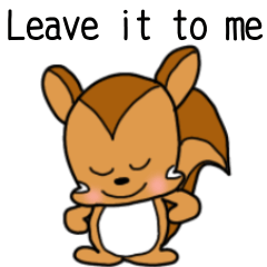 [LINEスタンプ] リスのリリーのカジュアル挨拶 英語版