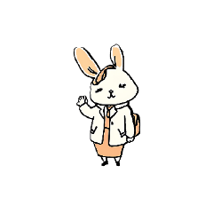 [LINEスタンプ] 1、重ねる。うさぎたち。手書き風