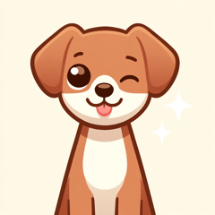 [LINEスタンプ] ウインクするかわいい犬スタンプ