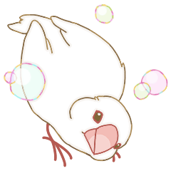 [LINEスタンプ] もっちり白文鳥