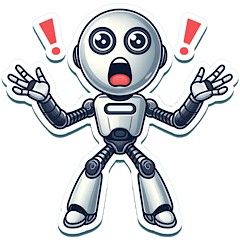 [LINEスタンプ] オーバーリアクションなロボット