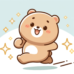 [LINEスタンプ] 走るクマスタンプ