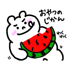 [LINEスタンプ] しろくまララの夏休みwithペコとペペ