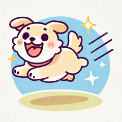 [LINEスタンプ] 走る犬スタンプ