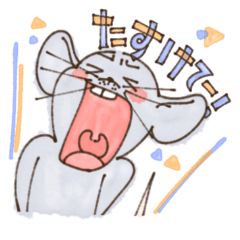 [LINEスタンプ] 表情豊かなネズミくん バージョン3