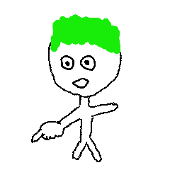 [LINEスタンプ] GREENヘッドマン