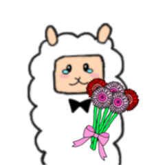 [LINEスタンプ] アルパカのパカさん 組み合わせ花束編3