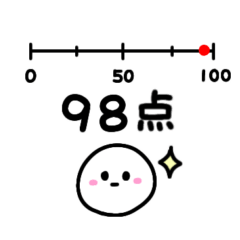 [LINEスタンプ] 点数報告♡長押し組み合わせ