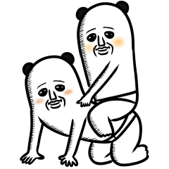 [LINEスタンプ] パンダおっさん アレンジ