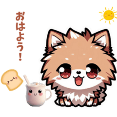 [LINEスタンプ] ポメラニアンのかわいさ全開