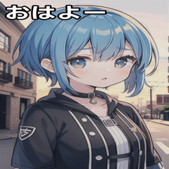 [LINEスタンプ] パンクロック女の子の画像（メイン）