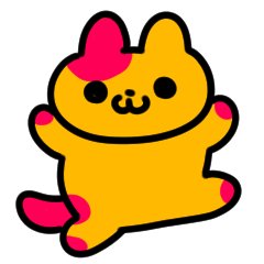 [LINEスタンプ] レトロカラー猫ちゃん