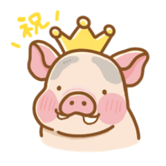 [LINEスタンプ] mipig × あんこさん ①