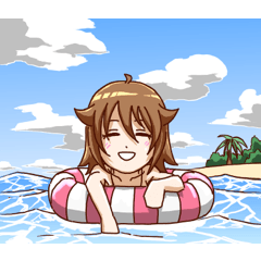 [LINEスタンプ] 【組み合わせて使える】女の子の夏スタンプ