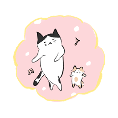 [LINEスタンプ] 2本立ちねこ