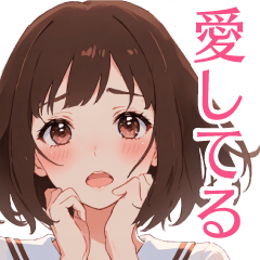 [LINEスタンプ] かわいい女子が告白してくる