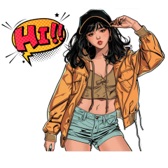 [LINEスタンプ] 女子ヒップホップラッパー2