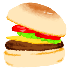 [LINEスタンプ] おまえをハンバーガーにしてやる