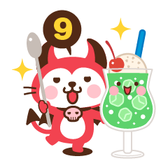 [LINEスタンプ] デビねこくん 9