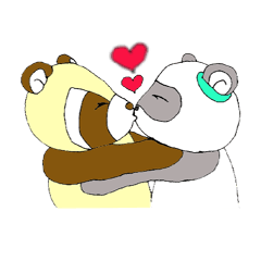 [LINEスタンプ] かわいいアライグマの丁小宝と葉ララ-2