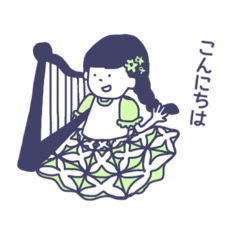 [LINEスタンプ] 民族衣装を着たほんわか女の子スタンプ