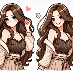 [LINEスタンプ] 美しい女性のスタンプセット