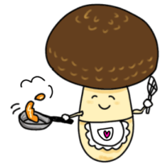 [LINEスタンプ] しいたけのあいさつ