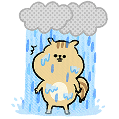 [LINEスタンプ] アレンジできちゃうシマリスさん_梅雨と夏の画像（メイン）