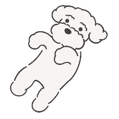 [LINEスタンプ] うちの子わんわん 白