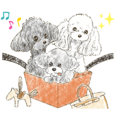 [LINEスタンプ] My Dog Stickers -coco,moca,MIRU-