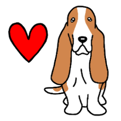 [LINEスタンプ] 犬種別バセットハウンド(英語Ver)