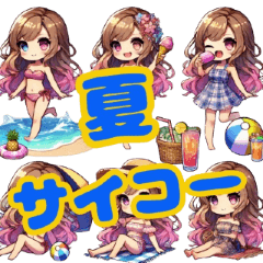 [LINEスタンプ] 【アイドル】K-POPアイドル リリア夏Ver