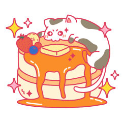 [LINEスタンプ] かわいいフードキャット