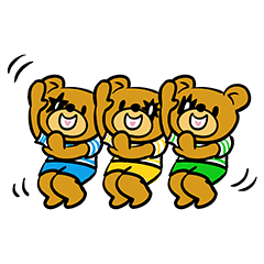 [LINEスタンプ] 3BEAR BROS. クマ三兄弟スタンプvol.2