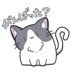 [LINEスタンプ] がんばった？ ねこちゃん