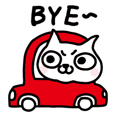 [LINEスタンプ] かわいい白猫 日本語 日本語1