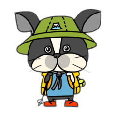 [LINEスタンプ] ボストンテリアぼんちゃん(登山)