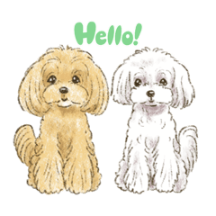 [LINEスタンプ] My Dog Stickers-おんぷ＆ぽっぷ-