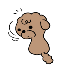 [LINEスタンプ] ふわふわ犬の日常②