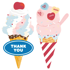 [LINEスタンプ] ICE CREAM PARLOR！アイスを作ろう