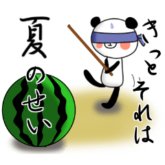 [LINEスタンプ] パンダの夏日常つめあわせ