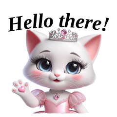 [LINEスタンプ] 猫姫（こんにちは！）