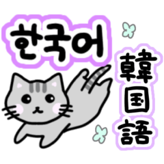 [LINEスタンプ] 可愛い猫と韓国語