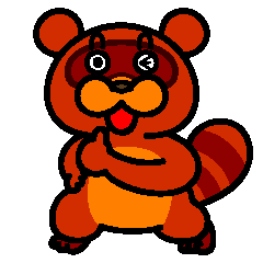 [LINEスタンプ] たぬきのポン助くん