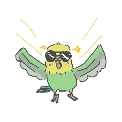 [LINEスタンプ] かわいいセキセイインコのぷっぷ