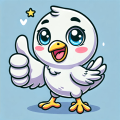 [LINEスタンプ] サムズアップ鳥