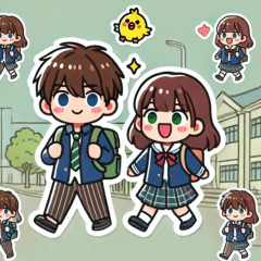 [LINEスタンプ] 高校生の毎日