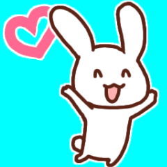 [LINEスタンプ] ちびしろウサギ2